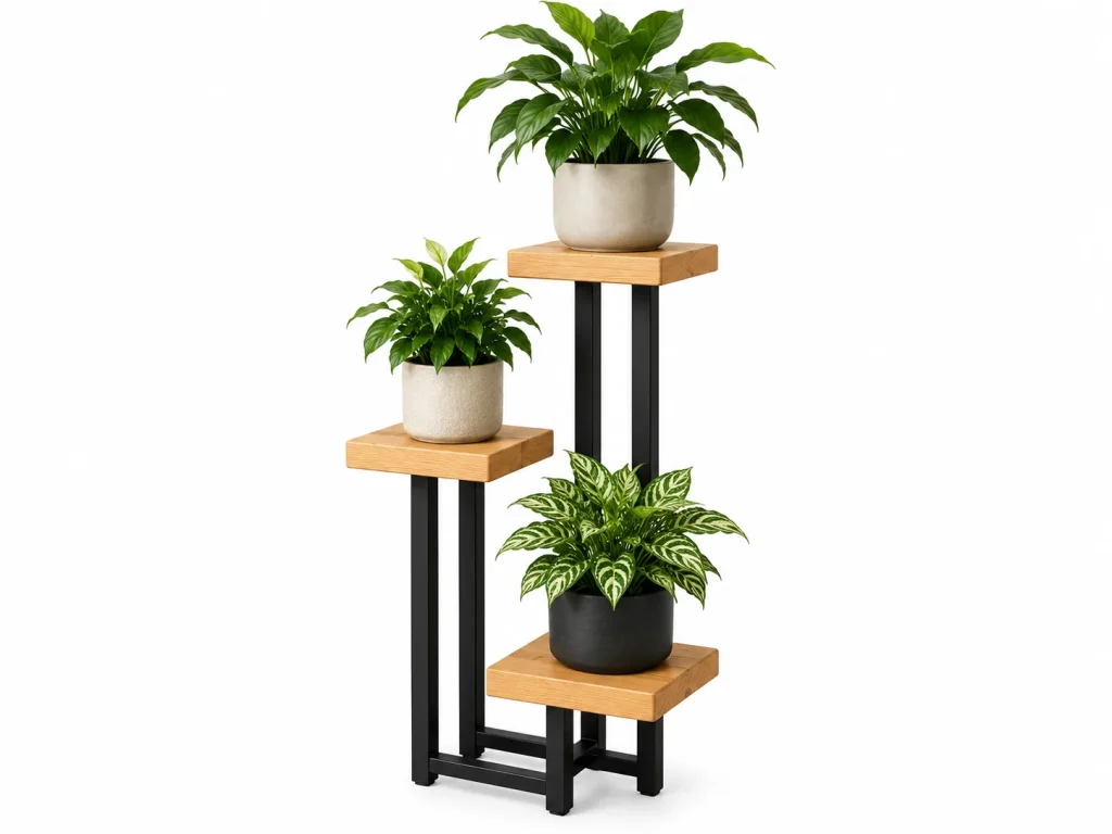 Portamacetas vertical de 3 niveles
