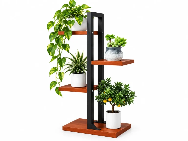 Estante para plantas tipo torre de 4 niveles